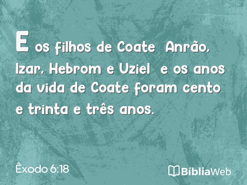 Êxodo 6:18 em imagem para compartilhar