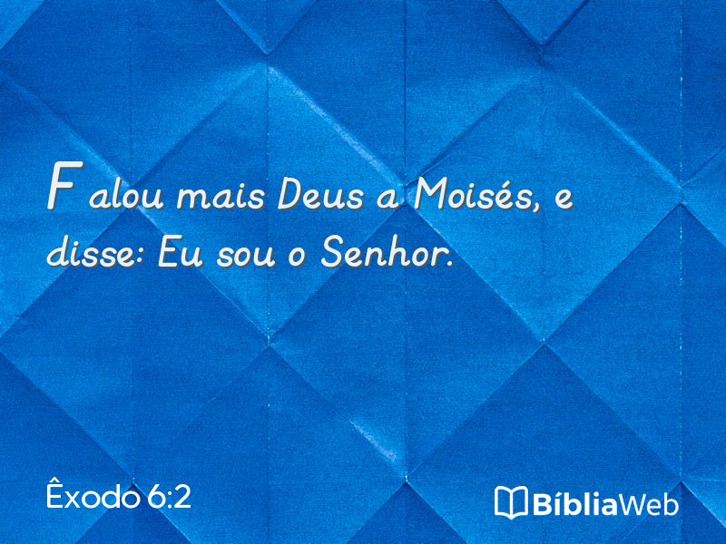 Êxodo 6:2 em imagem para compartilhar