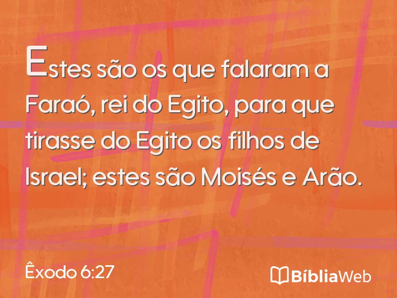 Êxodo 6:27 em imagem para compartilhar