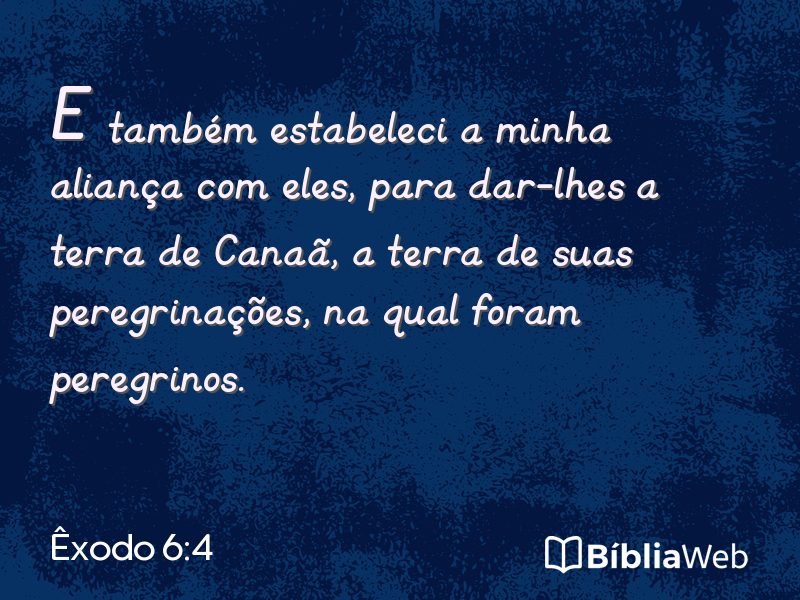 Êxodo 6:4 em imagem para compartilhar