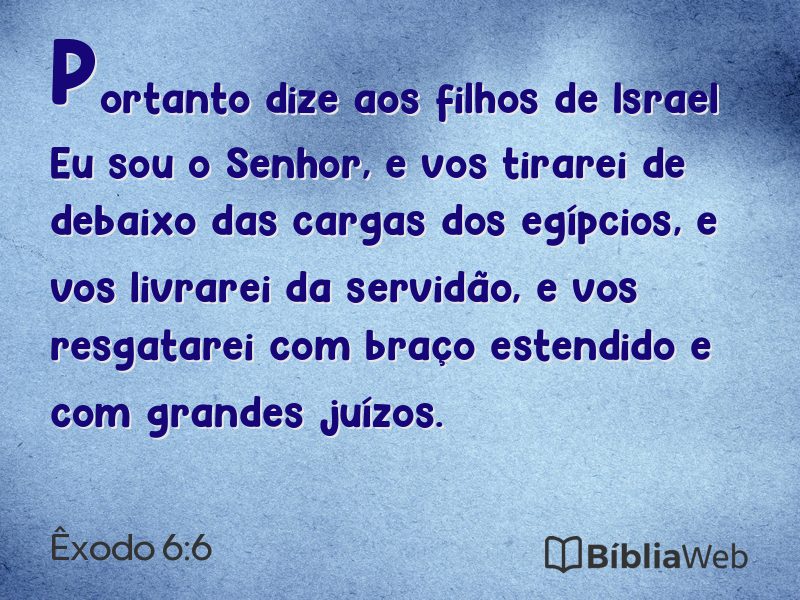 Êxodo 6:6 em imagem para compartilhar