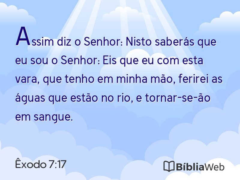 Êxodo 7:17 em imagem para compartilhar