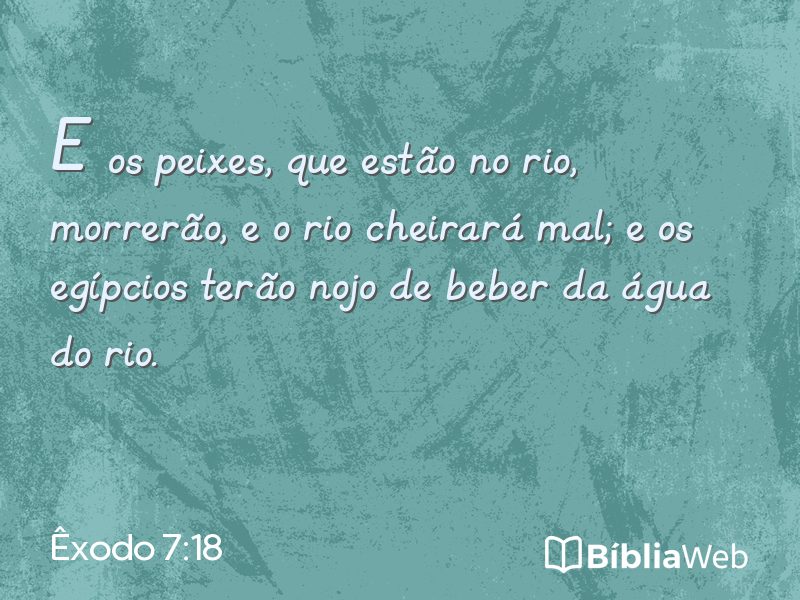 Êxodo 7:18 em imagem para compartilhar