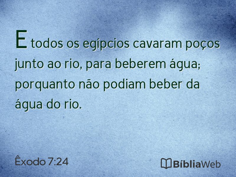 Êxodo 7:24 em imagem para compartilhar