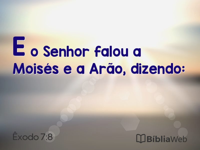Êxodo 7:8 em imagem para compartilhar