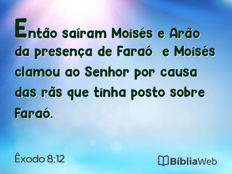Êxodo 8:12 em imagem para compartilhar