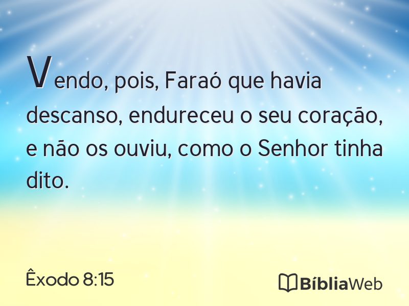 Êxodo 8:15 em imagem para compartilhar