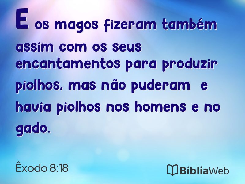 Êxodo 8:18 em imagem para compartilhar