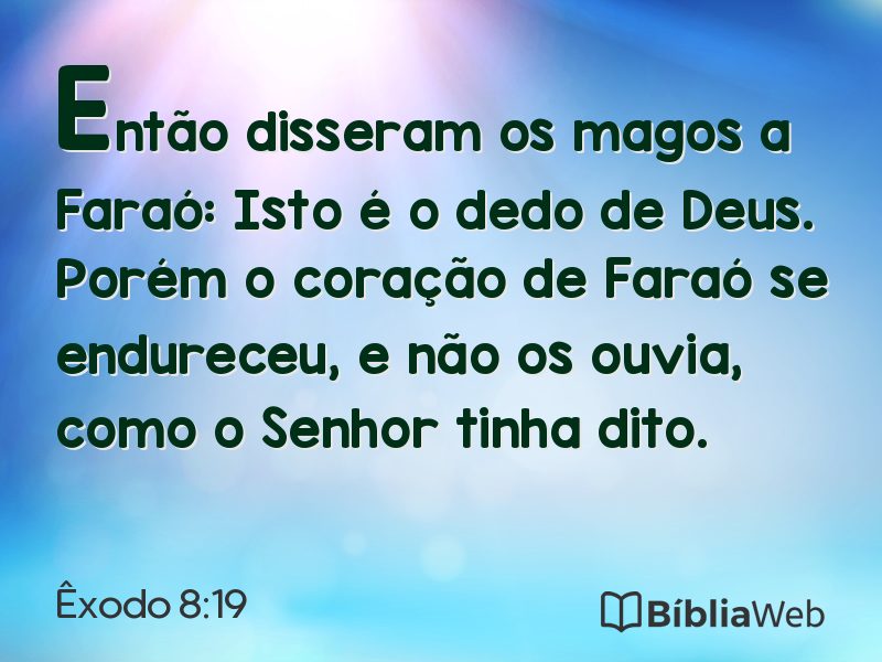 Êxodo 8:19 em imagem para compartilhar