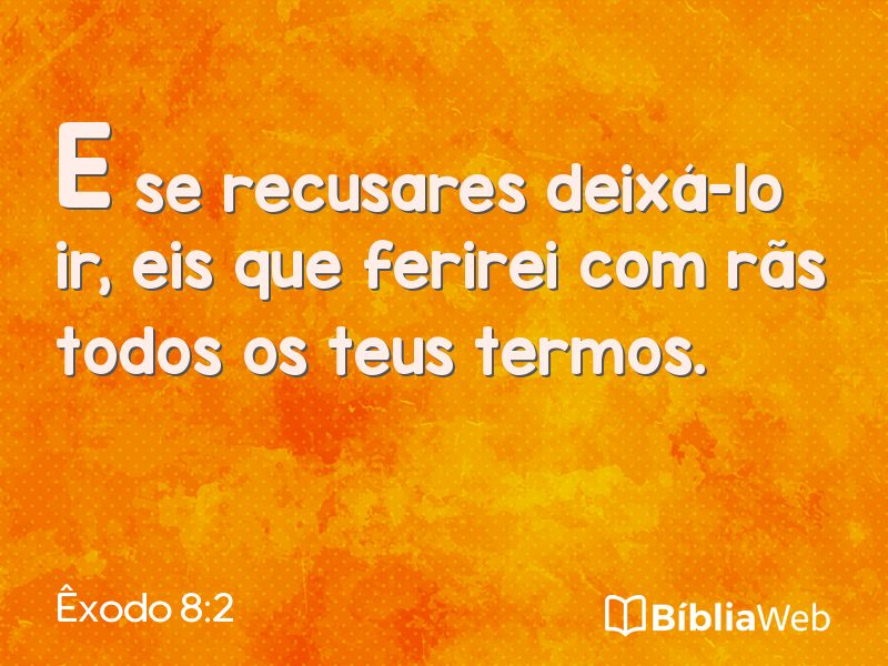 Êxodo 8:2 em imagem para compartilhar