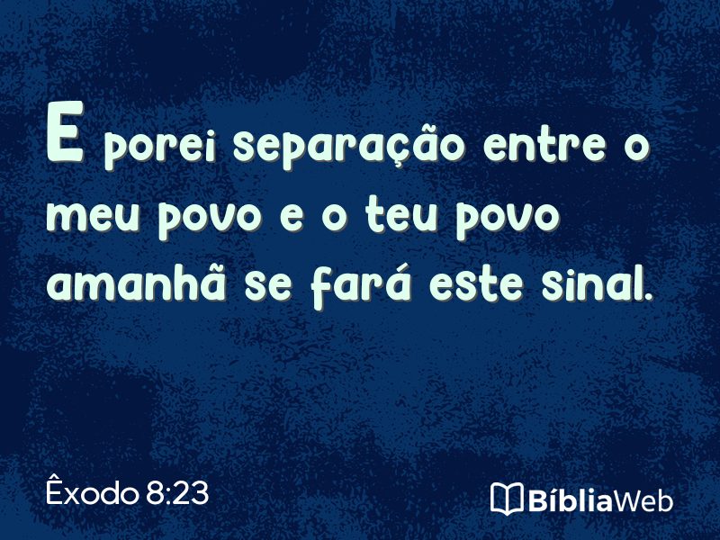 Êxodo 8:23 em imagem para compartilhar