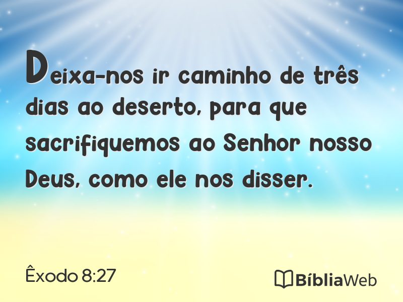 Êxodo 8:27 em imagem para compartilhar