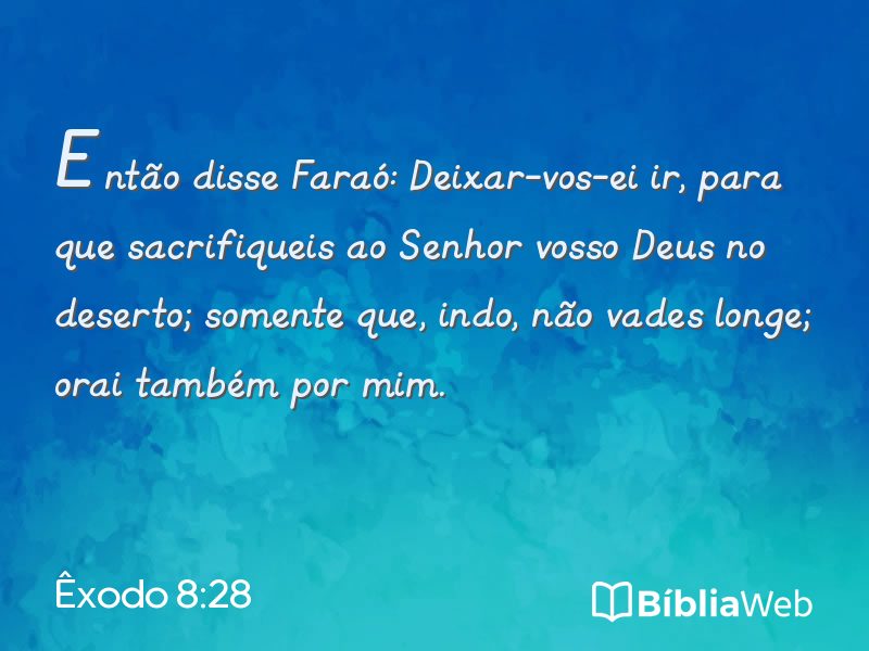 Êxodo 8:28 em imagem para compartilhar