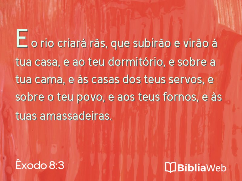 Êxodo 8:3 em imagem para compartilhar