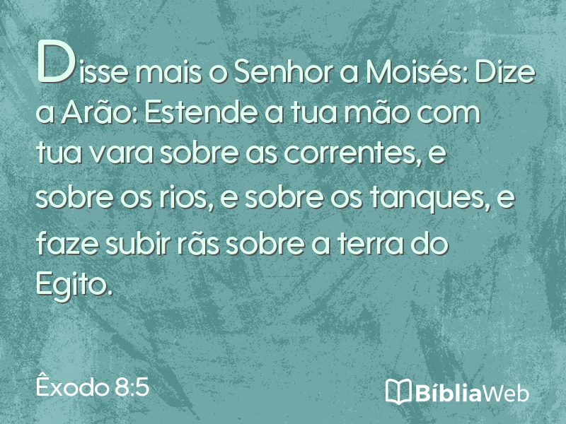 Êxodo 8:5 em imagem para compartilhar