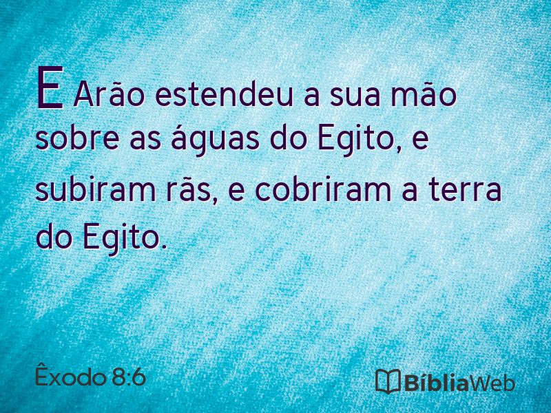 Êxodo 8:6 em imagem para compartilhar