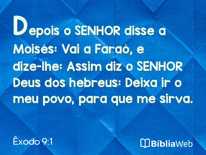 Êxodo 9:1 em imagem para compartilhar