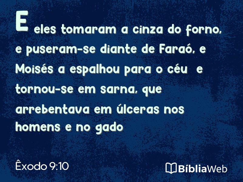 Êxodo 9:10 em imagem para compartilhar