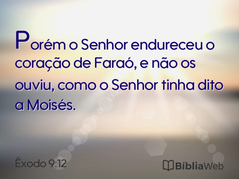 Êxodo 9:12 em imagem para compartilhar
