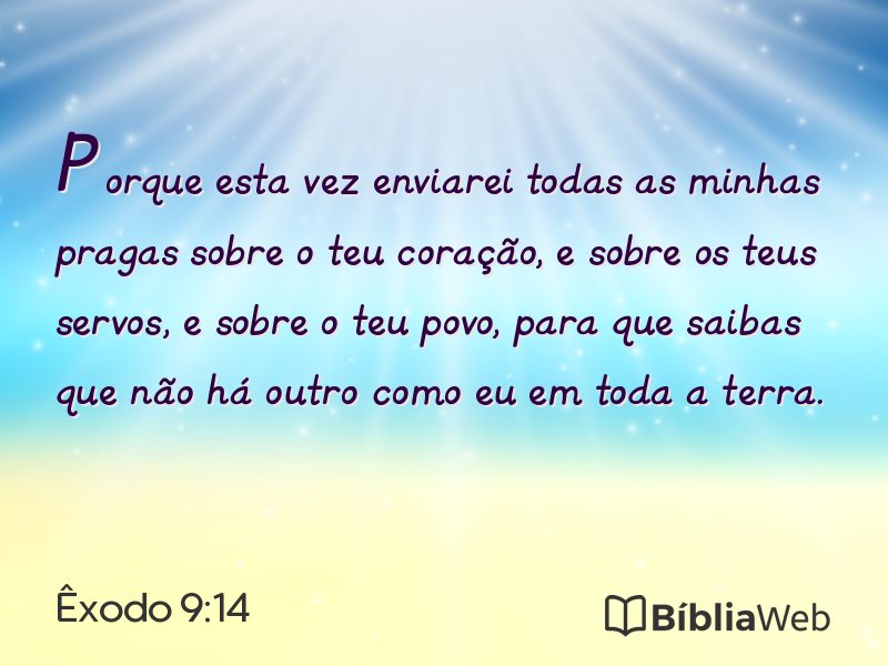 Êxodo 9:14 em imagem para compartilhar