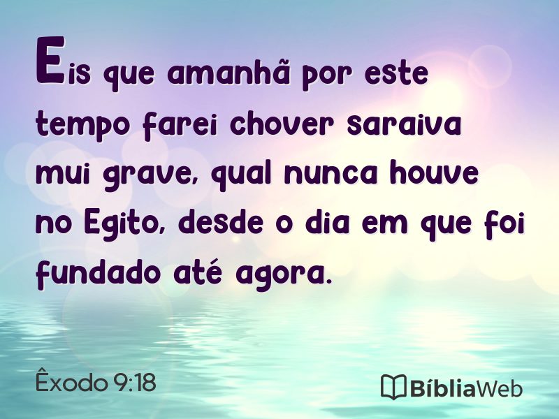 Êxodo 9:18 em imagem para compartilhar