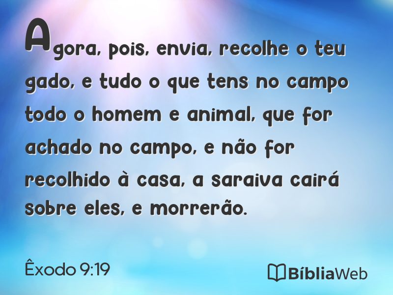 Êxodo 9:19 em imagem para compartilhar