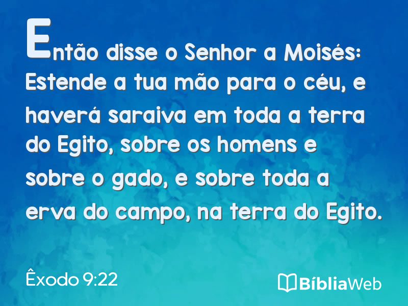 Êxodo 9:22 em imagem para compartilhar
