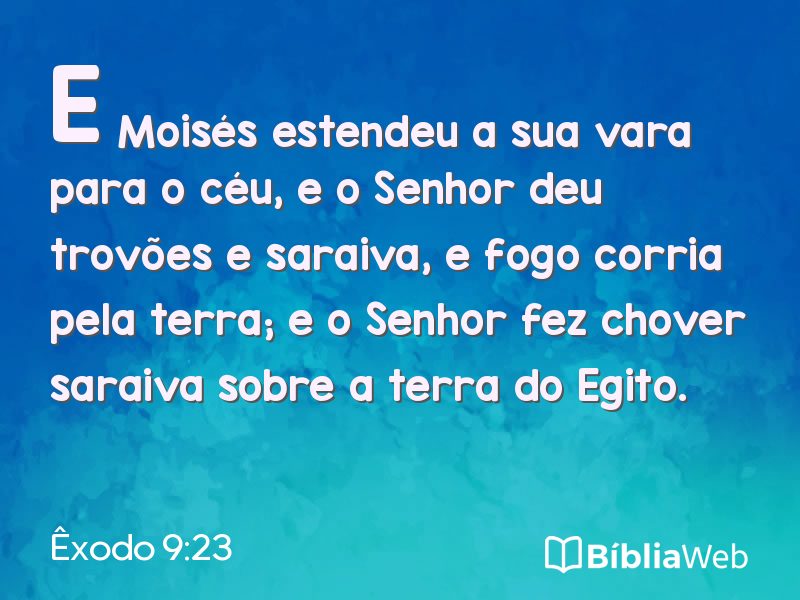 Êxodo 9:23 em imagem para compartilhar