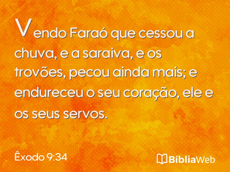 Êxodo 9:34 em imagem para compartilhar