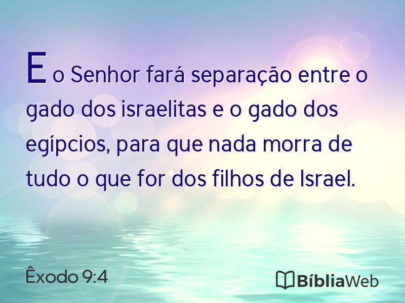 Êxodo 9:4 em imagem para compartilhar