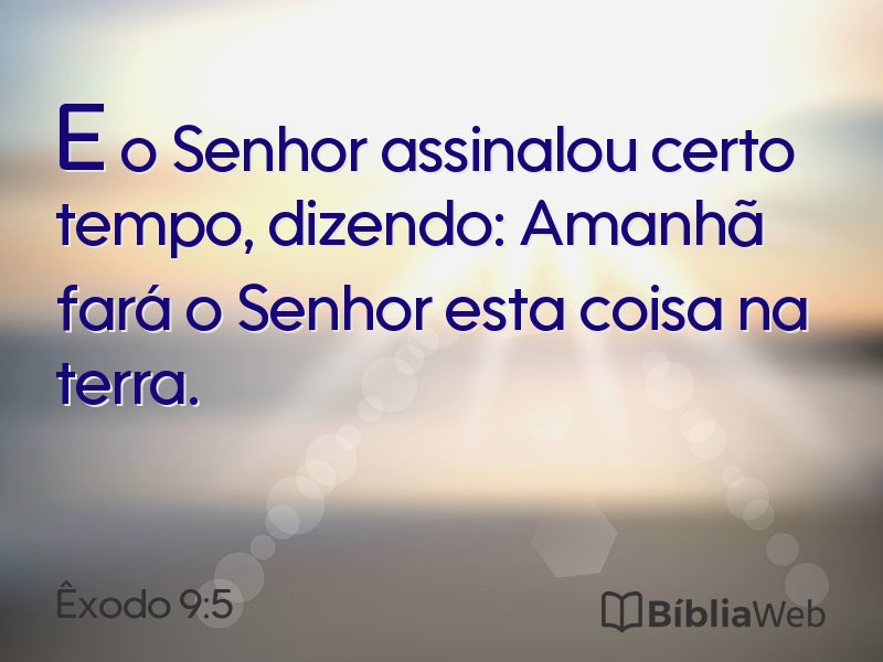 Êxodo 9:5 em imagem para compartilhar