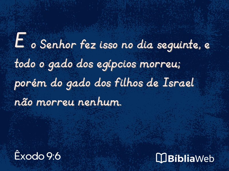 Êxodo 9:6 em imagem para compartilhar