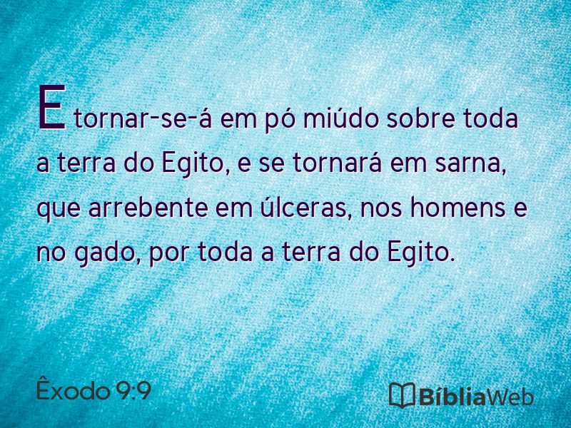 Êxodo 9:9 em imagem para compartilhar