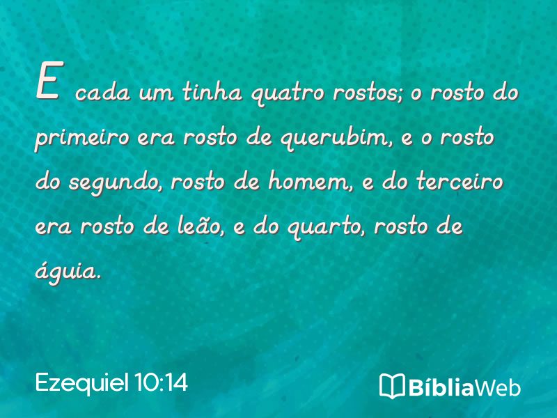 Ezequiel 10:14 em imagem para compartilhar