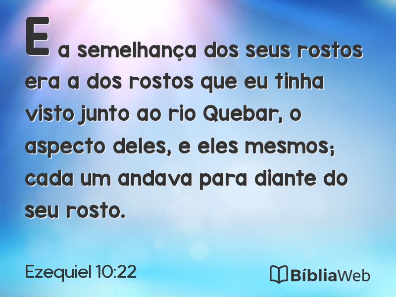Ezequiel 10:22 em imagem para compartilhar
