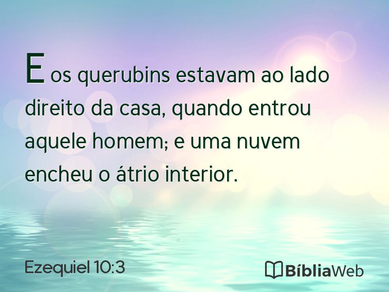 Ezequiel 10:3 em imagem para compartilhar