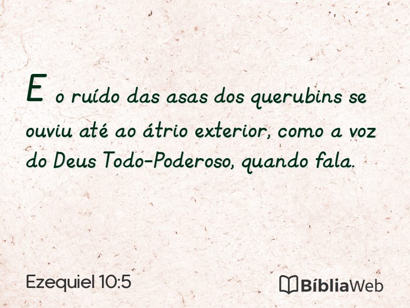 Ezequiel 10:5 em imagem para compartilhar