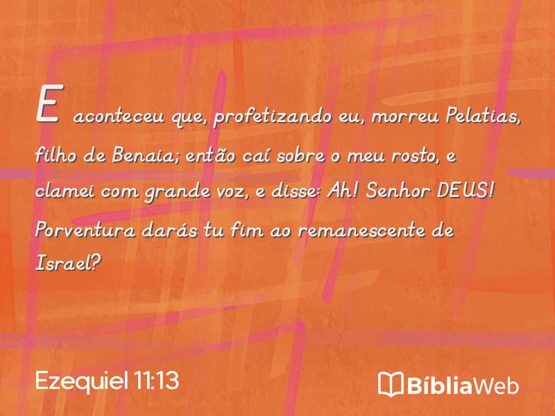 Ezequiel 11:13 em imagem para compartilhar