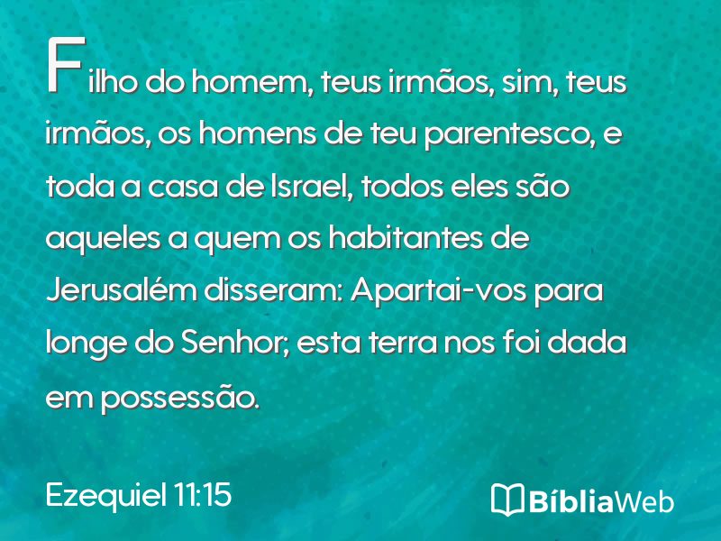 Ezequiel 11:15 em imagem para compartilhar