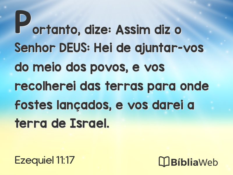 Ezequiel 11:17 em imagem para compartilhar