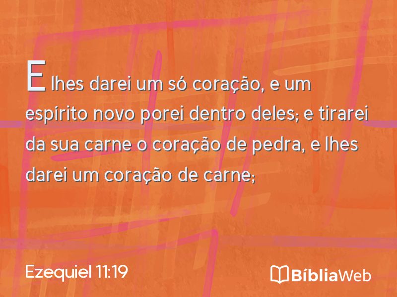 Ezequiel 11:19 em imagem para compartilhar