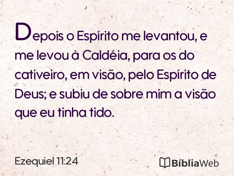 Ezequiel 11:24 em imagem para compartilhar