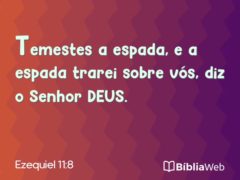 Ezequiel 11:8 em imagem para compartilhar