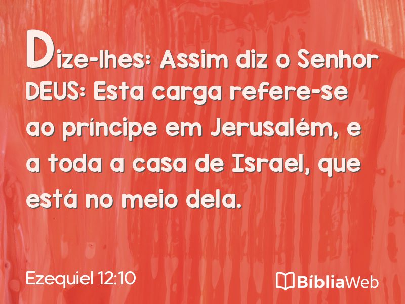 Ezequiel 12:10 em imagem para compartilhar