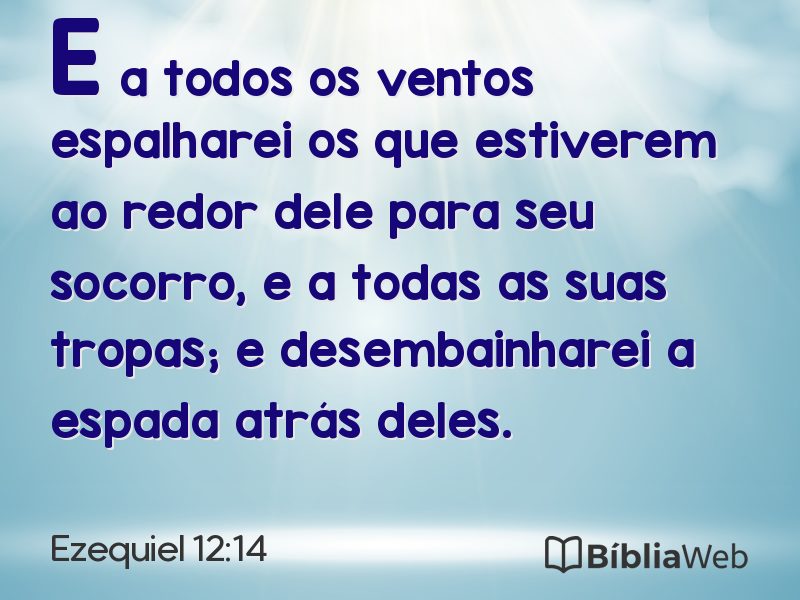 Ezequiel 12:14 em imagem para compartilhar