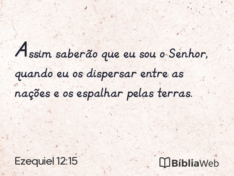 Ezequiel 12:15 em imagem para compartilhar
