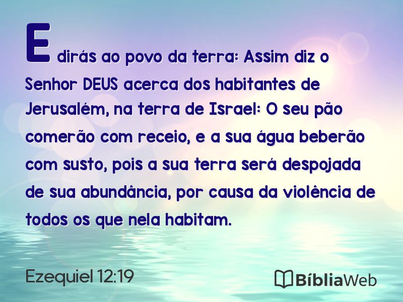Ezequiel 12:19 em imagem para compartilhar