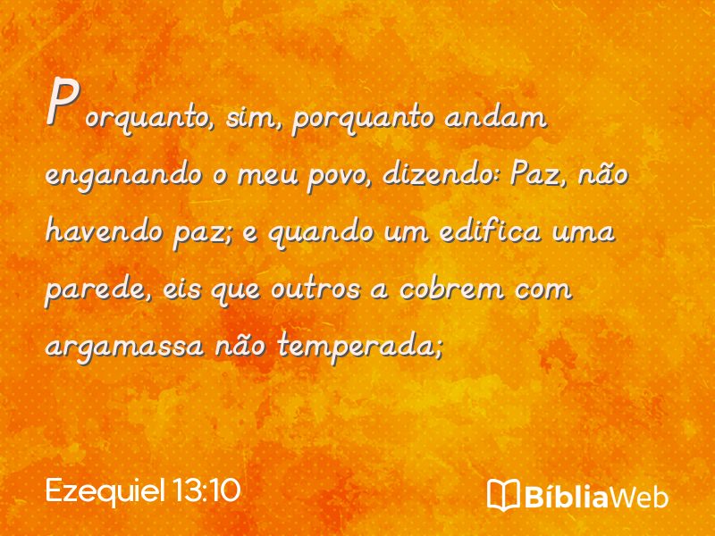 Ezequiel 13:10 em imagem para compartilhar