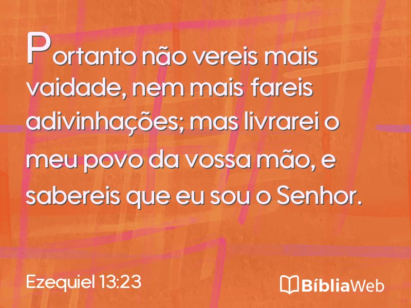 Ezequiel 13:23 em imagem para compartilhar