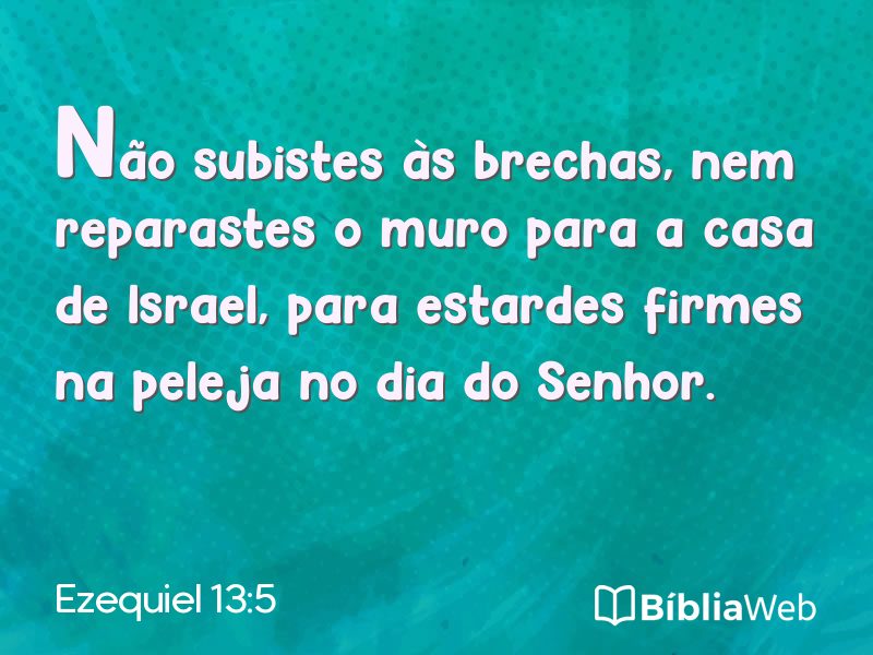 Ezequiel 13:5 em imagem para compartilhar